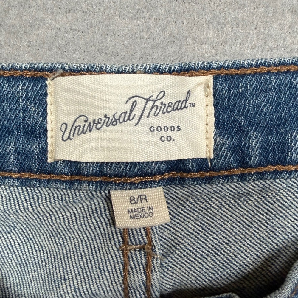 Universal Thread Womens Button Fly Mid Rise 80s Slim Jeans Raw Hem Size 8/R - Picture 4 of 16